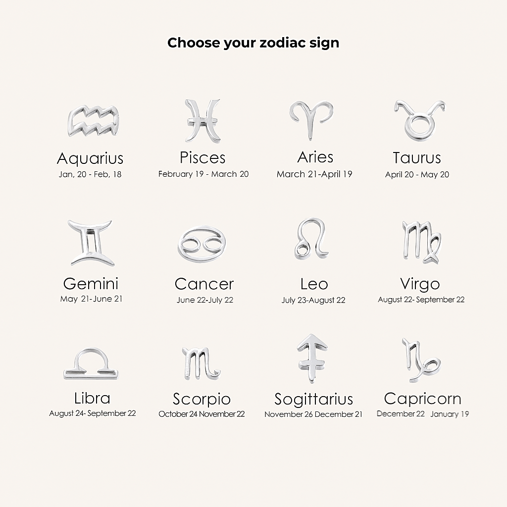 Sternzeichen Charm Silber