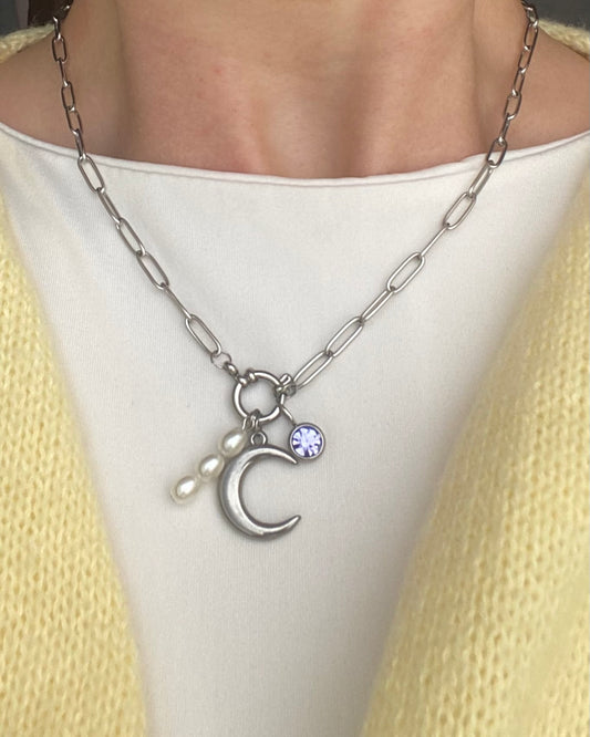 Birthstone Necklace Silber
