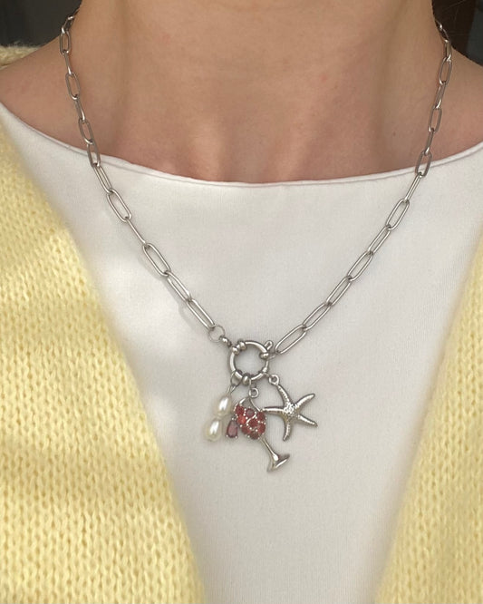 Cocktail Necklace Silber